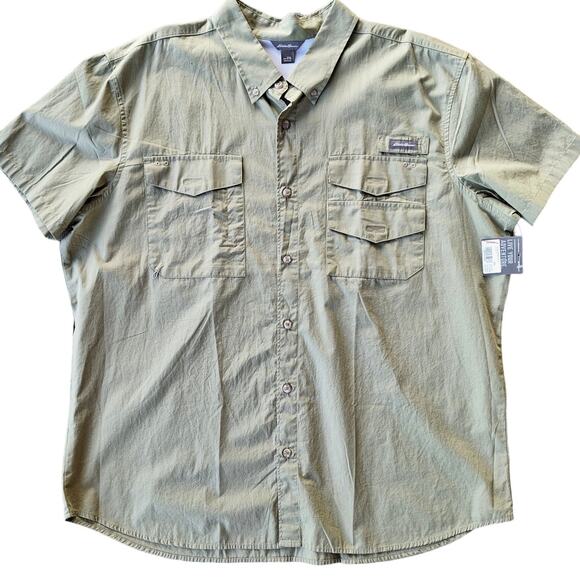 Eddie Bauer Mens 2XL New Riverbend short sleeve fishing shirt button-down - Picture 1 of 4